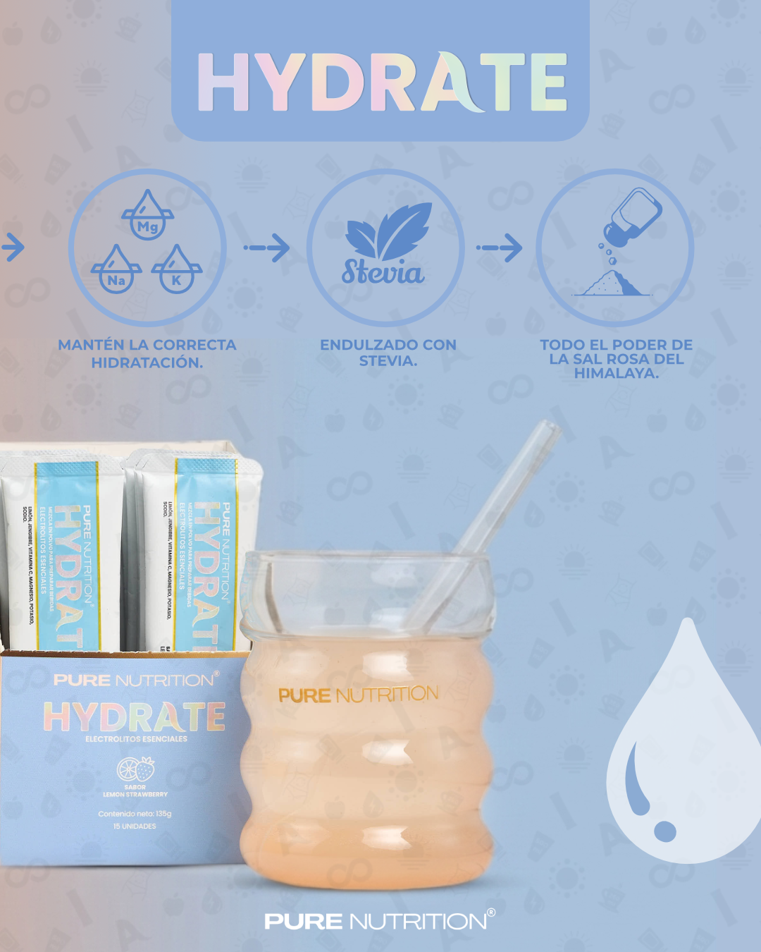 HYDRATE con sal rosada del Himalaya
